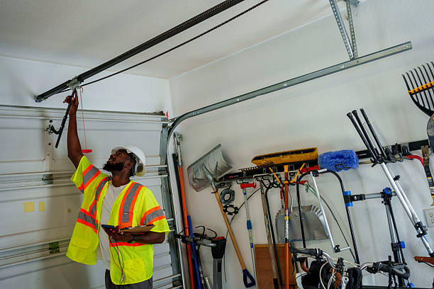 Professional Garage Door Panel Replacement technician working in Moultrie County County, IL